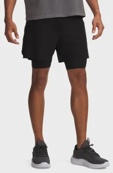 Мужские черные шорты UA Vanish Elite 2in1 Short Черный XL Under Armour 6009869-008