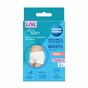 Трусы послеродовые и для беременных Canpol Babies Ultra Soft многоразовые, размер L/XL, 2 шт (16/001) Трусы послеродовые и для беременных Canpol Babies Ultra Soft многоразовые, размер L/XL, 2 шт (16/001)