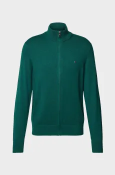 Мужской зеленый кардиган PIMA ORG CTN CASHMERE ZIP THRU Зеленый XL Tommy Hilfiger MW0MW28050