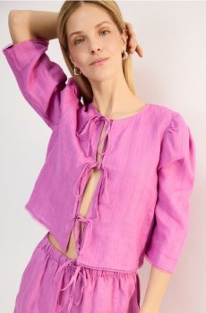 Reserved - Лляна блуза - світло-ліловий - 860IR-40X