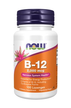Витамин B-12 NOW foods Vitamin B-12 2000 мкг, 100 леденцов
