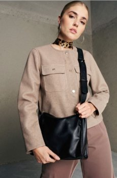 Crossbody-сумка з штучної шкіри - чорний