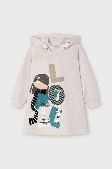 Детское платье Mayoral цвет зелёный mini прямое 4930 Детское платье Mayoral цвет зелёный mini прямое 4930