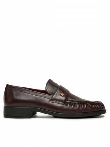 Tommy Hilfiger Сліпери Loafer Soft Nappa Pleated Toe FW0FW08362 Бордовий Tommy Hilfiger Сліпери Loafer Soft Nappa Pleated Toe FW0FW08362 Бордовий