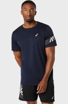 Мужская темно-синяя футболка Синий XXL Asics 2011D458-401