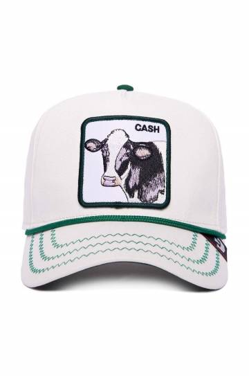 Хлопковая кепка Goorin Bros Cash Cow цвет белый с аппликацией 101-1326 Хлопковая кепка Goorin Bros Cash Cow цвет белый с аппликацией 101-1326