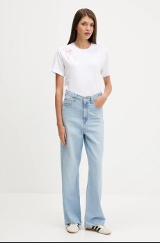 Хлопковая футболка adidas W CO BOW T