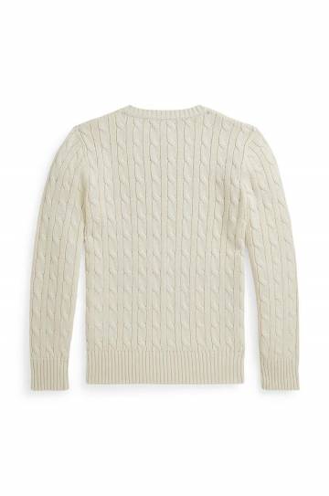 Детский хлопковый свитер Polo Ralph Lauren цвет бежевый 323702674068 Детский хлопковый свитер Polo Ralph Lauren цвет бежевый 323702674068