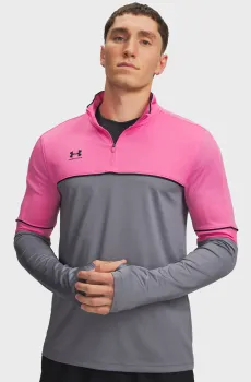 Мужская серая спортивная кофта UA M Challenger Training QZ Серый L Under Armour 6004043-024