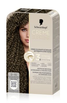 Уценка! Перманентная крем-краска для волос Creme Supreme 6-16 Холодный пепельный темно-русый, 60 мл