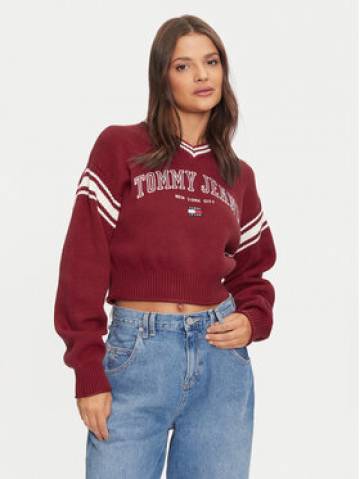 Tommy Jeans Светр Varsity DW0DW18692 Червоний Relaxed Fit Tommy Jeans Светр Varsity DW0DW18692 Червоний Relaxed Fit