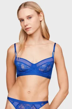 Женский синий бюстгальтер WIRED BANDEAU Синий 80B Tommy Hilfiger UW0UW04860