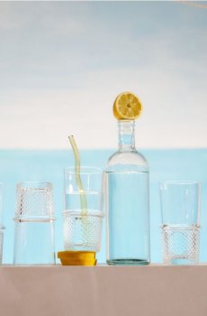 Набір склянок з рельєфним візерунком 4 pack - clear