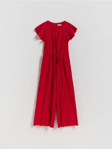 Reserved - Ромпер з текстурованої тканини - червоний - 290FW-33X