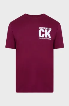 Мужская бордовая футболка CORNER GRAPHIC Бордовый XL Calvin Klein LV04RE819G