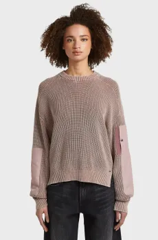 Женский пудровый джемпер Washed Розовый M G-Star RAW D30720,D630