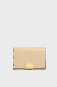 Женский бежевый кожаный кошелек FOREVER FLAP CARDHOLDER Бежевый ONESIZE Karl Lagerfeld A2W32028
