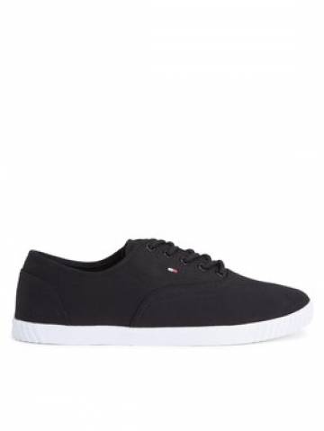 Tommy Hilfiger Кросівки Canvas Lace Up Sneaker FW0FW07805 Чорний Tommy Hilfiger Кросівки Canvas Lace Up Sneaker FW0FW07805 Чорний