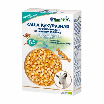 Детская молочная каша Fleur Alpine Кукурузная, с пребиотиками, на козьем молоке, с 5 месяцев, 200 г Детская молочная каша Fleur Alpine Кукурузная, с пребиотиками, на козьем молоке, с 5 месяцев, 200 г