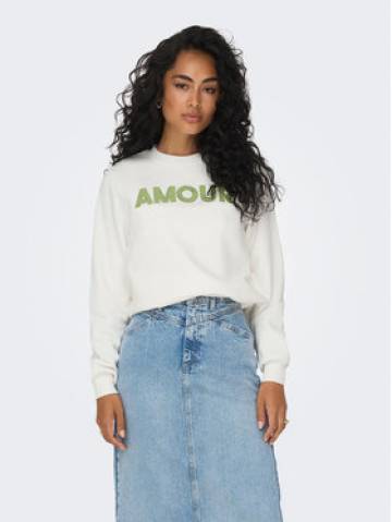 ONLY Світшот 15304436 Білий Regular Fit ONLY Світшот 15304436 Білий Regular Fit