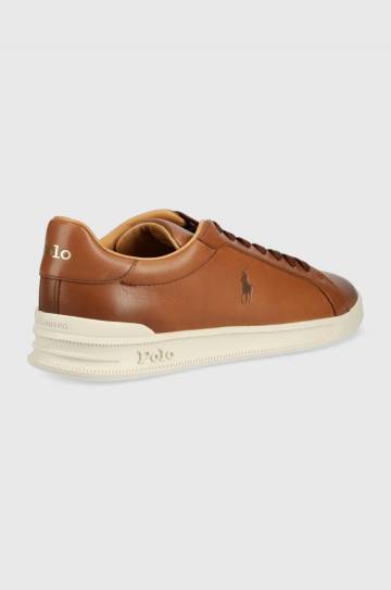 Кожаные кроссовки Polo Ralph Lauren Hrt Ct Ii цвет коричневый Кожаные кроссовки Polo Ralph Lauren Hrt Ct Ii цвет коричневый
