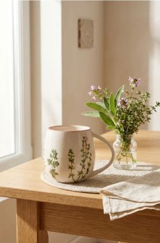 Ручна розпис керамічної чашки з ефектом тріщин на глазурі - різнобарвний