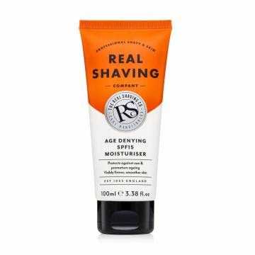 Мужской антивозрастной увлажняющий дневной крем для лица The Real Shaving Co. Age Denying Moisturiser, SPF 15, 100 мл Мужской антивозрастной увлажняющий дневной крем для лица The Real Shaving Co. Age Denying Moisturiser, SPF 15, 100 мл