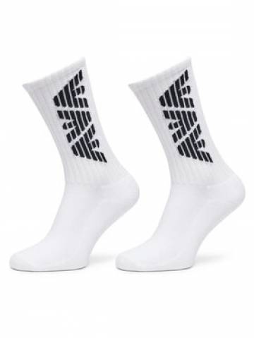 Emporio Armani Underwear Набір 2 пар високих чоловічих шкарпеток 303122 4F300 00010 Білий Emporio Armani Underwear Набір 2 пар високих чоловічих шкарпеток 303122 4F300 00010 Білий