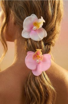 Заколки для волосся у формі орхідей, 2 упаковки - різнобарвний