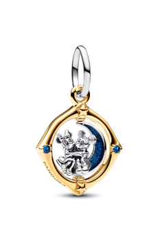 Намистина "Міккі та МІнні Маус на місяці, що обертається"