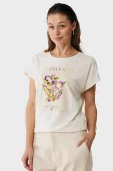 Женская белая футболка Aquarel flower T-shirt Белый M Mexx MF007806551W