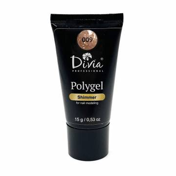 Полигель для наращивания ногтей Divia Polygel 009, 15 г Полигель для наращивания ногтей Divia Polygel 009, 15 г
