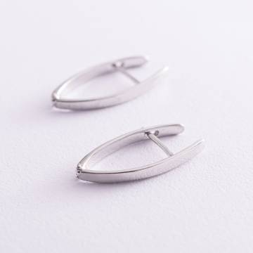 Серьги Минимализм в белом золоте с06993 Серьги Минимализм в белом золоте с06993