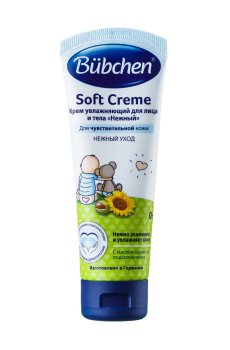 Детский увлажняющий крем для лица и тела Bubchen Soft Creme Нежный, 75 мл