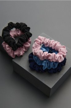 Резинки для волосся scrunchie 5 pack - різнобарвний