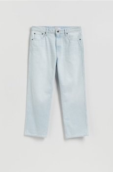 Reserved - Прямі джинси з ефектом прання - синій - YU863-05J