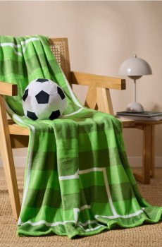 Набір плед і подушка з футбольним мотивом 2 pack - зелений