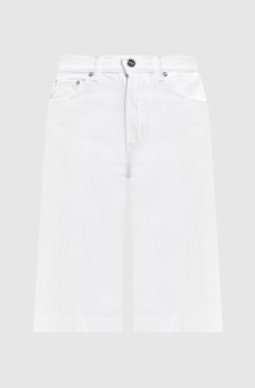 Белые джинсовые бермуды Delfine с патчем