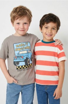 Бавовняні футболки 2 pack - середньо-сірий