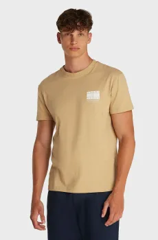 Мужская бежевая футболка GRAPHIC TEE Бежевый S Tommy Jeans DM0DM20814