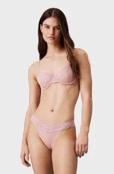 Женский розовый бюстгальтер THREE PIECE UNLINED Розовый 32B Calvin Klein 000QF7841E