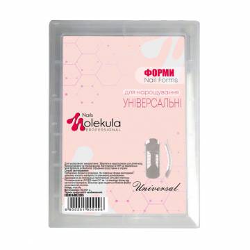 Многоразовые верхние формы для наращивания ногтей Nails Molekula Professional Универсальные, 120 шт Многоразовые верхние формы для наращивания ногтей Nails Molekula Professional Универсальные, 120 шт