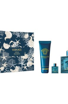 Парфюмированный набор мужской Versace Eros (туалетная вода, 100 мл + гель для душа, 150 мл + туалетная вода, 5 мл)