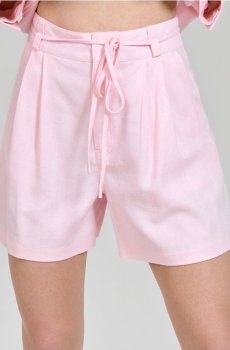 Шорти з додаванням віскози - пастельний рожевий