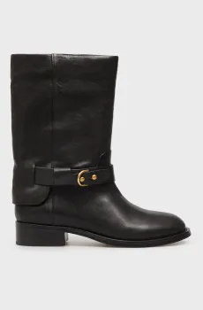 Женские черные кожаные полусапоги Michelle Черный 38 PRPY PRFDS2589W