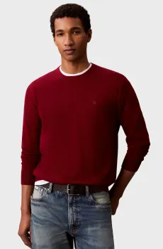 Мужской бордовый шерстяной джемпер MERINO CREW Бордовый L Calvin Klein LV04LB305G