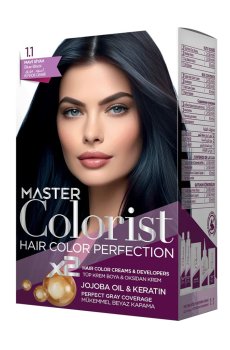 Краска для волос Master Colorist Hair Color Perfection 1.1 Blue Black, 210 мл