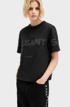 Женская черная футболка LISA BIGGY Черный S AllSaints W211JA
