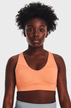Женский персиковый топ UA SmartForm Evolution Mid Оранжевый L Under Armour 1373826-868