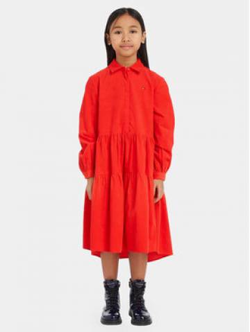 Tommy Hilfiger Сукня-сорочка KG0KG07575 Червоний Regular Fit Tommy Hilfiger Сукня-сорочка KG0KG07575 Червоний Regular Fit